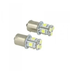 24V Lampada Led Canbus BA15S G18,5 R5W Bianco Per Camion Bus Barca Piedi Dritti 8 Smd 5050