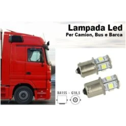 24V Lampada Led Canbus BA15S G18,5 R5W Bianco Per Camion Bus Barca Piedi Dritti 8 Smd 5050 -Offerta economica Michelin 12385429 3