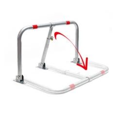 Barriera Parcheggio Ribaltabile Con Lucchetto E Strisce Catarifrangenti Protegge Il Posto Auto