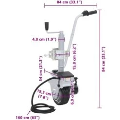 Puleggia Tenditrice Motorizzata In Alluminio Rimorchio 12V 350W VidaXL -Offerta economica Michelin 1648523 3