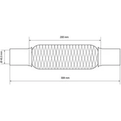 Tubo Flessibile Di Scarico In Acciaio Inox Universale 45 X 200 Mm Con 2 Morsetti -Offerta economica Michelin 17089334 3