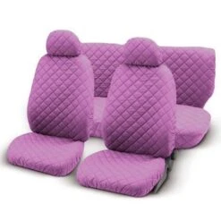 SET COPRISEDILI PER AUTO TRAPUNTATO MADE IN ITALY FODERA UNIVERSALE ROSA
