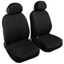 SET COPRISEDILI UNIVERSALI AUTO E FURGONE 2 POSTI TRAPUNTATO GRIGIO SCURO RIGO GRIGIO