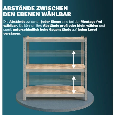 Deuba Scaffale Porta Gomme 180x120x40cm 795kg 8 Gomme Regolabile In Altezza Ripiano Superiore In MDF Officina Garage 6 Deuba Scaffale Porta Gomme 180x120x40cm 795kg 8 Gomme Regolabile In Altezza Ripiano Superiore In MDF Officina Garage - immagine 4