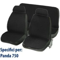 SET COPRISEDILI COMPATIBILI PER AUTO PANDA 750 MADE IN ITALY FODERE COLORE UNICO SENZA LOGO NERO