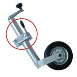 Supporto Ruota Ruotino 48 Mm Registrabile Morsetto Carrello Appendice Rimorchio Barca