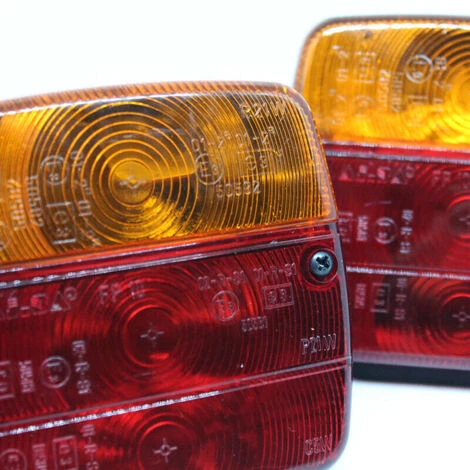 COPPIA FANALE FARO POSTERIORE CARRELLO APPENDICE RIMORCHIO + LAMPADINE (21054/2) 5 COPPIA FANALE FARO POSTERIORE CARRELLO APPENDICE RIMORCHIO + LAMPADINE (21054/2) - immagine 3