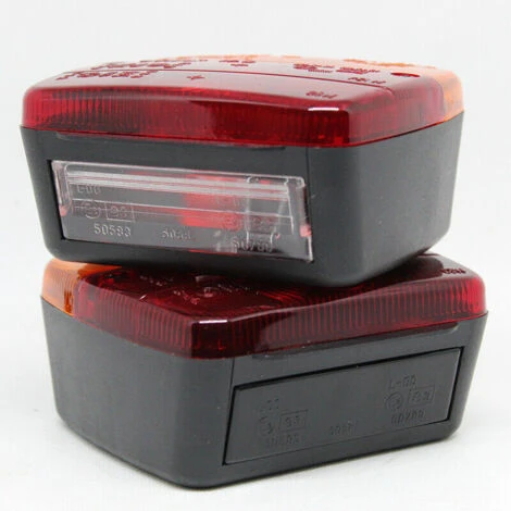 COPPIA FANALE FARO POSTERIORE CARRELLO APPENDICE RIMORCHIO + LAMPADINE (21054/2) 6 COPPIA FANALE FARO POSTERIORE CARRELLO APPENDICE RIMORCHIO + LAMPADINE (21054/2) - immagine 4