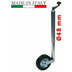 RUOTA RUOTINO DI SOLLEVAMENTO CARRELLO RIMORCHIO ROULOTTE REGISTRABILE (29204)