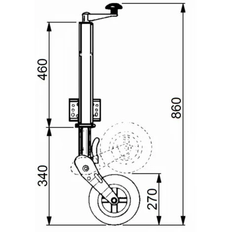 Ruota Fantino Ribaltabile Leggera ø 60 Mm 4 Ruota Fantino Ribaltabile Leggera ø 60 Mm - immagine 2