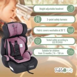 AREBOS Seggiolino Auto Per Bambini 9-36kg Categorie 1+2+3 Seggiolino Per Bambini Rosa -Offerta economica Michelin 26784456 3