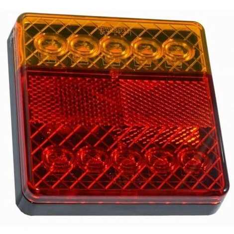 Fanale Posteriore Piatto 12V 10 LED Per Rimorchio Trattore Omologato 3 Fanale Posteriore Piatto 12V 10 LED Per Rimorchio Trattore Omologato