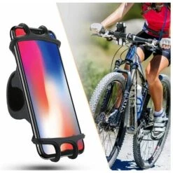 Supporto Cellulare Bici In Gomma Porta Telefono Bicicletta Manubrio Orientabile