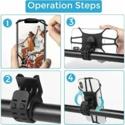 Porta Cellulare Per Bicicletta - Porta Cellulare Per Moto - Rotazione A 360 ° - Antivibrazioni - Regolabile - Per Tutti I Dispositivi Da 4,0 A 7 " -Offerta economica Michelin 33181350 3