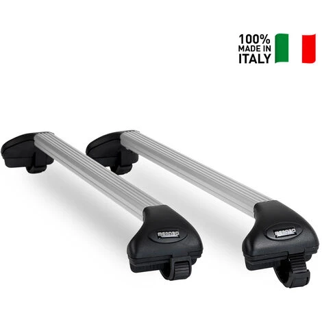 Menabo Barre Universali Da Tetto Auto Raised Rails Menabò Ariete Silver 4 Menabo Barre Universali Da Tetto Auto Raised Rails Menabò Ariete Silver - immagine 2