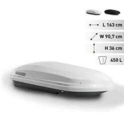 Menabo Box Da Tetto Baule Rigido Universale Per Auto 450 Litri Menabò Diamond Colore: Bianco