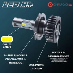 Coppia Lampadine H4 LED, Fari Di Ricambio Auto Lampade 10000LM 12V 6000K Bianco -Offerta economica Michelin 34048252 3