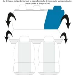 COPRISEDILI COMPATIBILI VITARA FODERE AUTO COPRI SEDILI NERO - GRIGIO SCURO -Offerta economica Michelin 36747327 2