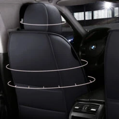 ELUTO Coprisedile Auto Nero Coprisedili Auto Universali In Pelle PU Protezione Per Animali Domestici Set Completo Anteriore Posteriore (nero, Nero) -Offerta economica Michelin 37146132 4