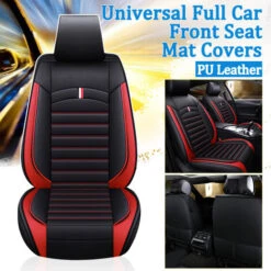 Coprisedili Per Auto Universali Coprisedili Per Cuscino Traspirante In Pelle PU 4 Colori (rosso)