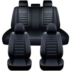 Coprisedili Per Auto Universali A 5 Posti Coprisedili Per Sedili In Pelle PU Deluxe Set Completo Nero -Offerta economica Michelin 37416018 3