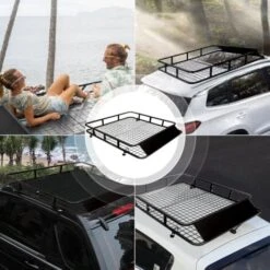 GOPLUS Portapacchi Da Tetto, Portapacchi Superiore Per Auto, Portapacchi Universale Da Viaggio, Portata 75 Kg, In Ferro, Nero, 122,5x102x14,3 Cm -Offerta economica Michelin 43315640 3