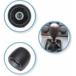 Kueatily Pomello Cambio Manuale 6 Marce Di Ricambio E Retromarcia Compatibile Con Alfa Romeo 159 Spider Brera Pelle PU Satinata Con Cuciture Rosse -Offerta economica Michelin 47939564 2
