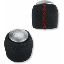 Kueatily Pomello Cambio Manuale 6 Marce Di Ricambio E Retromarcia Compatibile Con Alfa Romeo 159 Spider Brera Pelle PU Satinata Con Cuciture Rosse -Offerta economica Michelin 47939564 3