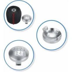 Kueatily Pomello Cambio Manuale 6 Marce Di Ricambio E Retromarcia Compatibile Con Alfa Romeo 159 Spider Brera Pelle PU Satinata Con Cuciture Rosse -Offerta economica Michelin 47939564 5