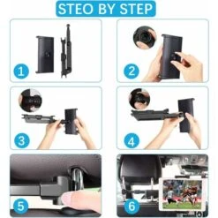 Supporto Per Poggiatesta Auto Espandibile Universale Per IPad IPhone / Samsung / Kindle Fire HD / Nintendo Switch Ecc. 4,7-10,5 " -Offerta economica Michelin 52010532 2