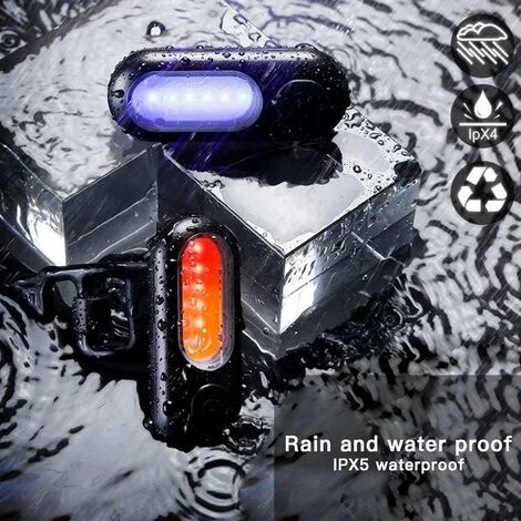 Luci Per Bici A LED Ricaricabili Con Porta USB, Luce Per Bici Anteriore E Posteriore, Super Luminosa, Luce A LED, Sicurezza Stradale E Luce Notturna, Set 4 Luci Per Bici A LED Ricaricabili Con Porta USB, Luce Per Bici Anteriore E Posteriore, Super Luminosa, Luce A LED, Sicurezza Stradale E Luce Notturna, Set - immagine 2