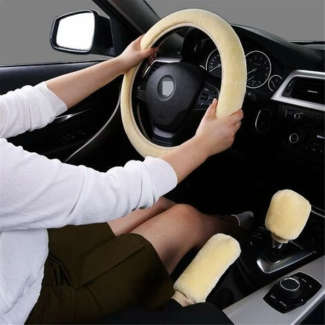 Coprivolante In Peluche, Coprivolante Invernale, Coprifreno A Mano E Coprivolante, Coprivolante Universale Per Auto Coprivolante Telescopico In Peluche Coprivolante Per Accessori Auto, Beige 5 Coprivolante In Peluche, Coprivolante Invernale, Coprifreno A Mano E Coprivolante, Coprivolante Universale Per Auto Coprivolante Telescopico In Peluche Coprivolante Per Accessori Auto, Beige - immagine 3