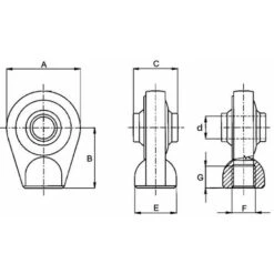 Supporto Superiore Rotula Sferica Altezza 30mm Con Ø 19mm Testa Ø 53mm E Interasse 48mm -Offerta economica Michelin 57754285 2
