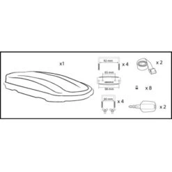 Box 330, Box Tetto In Abs, 330 Litri - Argento Lucido N60001 -Offerta economica Michelin 58969528 4