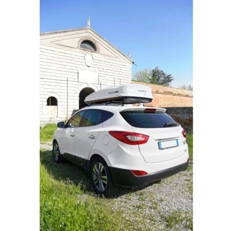 Box Tetto Per Auto 530 Litri In Abs - Bianco Lucido N60023 5 Box Tetto Per Auto 530 Litri In Abs - Bianco Lucido N60023 - immagine 3