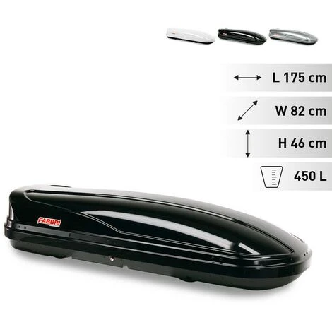 Box Da Tetto Design Universale Barre Auto Portatutto Supernova 450 Colore: Nero 3 Box Da Tetto Design Universale Barre Auto Portatutto Supernova 450 Colore: Nero