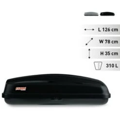 Box Rigido Universale Barre Portatutto Tetto Auto Nova 310 Colore: Nero