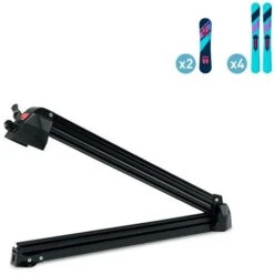 Portasci Tetto Auto Universale 4 Paia Di Sci O 2 Snowboard Aluski 4