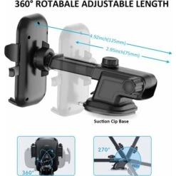 HIASDFLS Supporto Per Telefono Da Auto Per Xiaomi Redmi Note 10 9 Pro 9T 9S 10S, Mi 10T 11 Lite 5G, Poco F2 X3, Golf 5 6 7 8/Polo/Fiat 500/Seat Ibiza, Supporto Universale Portatile/3 In 1: Ventosa+ Ae -Offerta economica Michelin 61311377 4