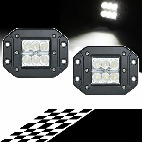 FARO LAMPADA SUPPLEMENTARE PROFONDITA' AUTO FUORISTRADA 12V 6 LED 18W IP68 3 FARO LAMPADA SUPPLEMENTARE PROFONDITA' AUTO FUORISTRADA 12V 6 LED 18W IP68