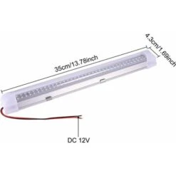 Kueatily LED Neon Light, 72 LED Car Interior Lights 12V 4.5W Con Interruttore On/off Per Camion Camper Barca 1 Striscia Bianca -Offerta economica Michelin 64668918 3
