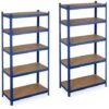 2x Scaffali In Metallo, 875 Kg Capacità Di Carico, 180 X 90 X 45 Cm, Scaffalatura Ad Alta Portata Con 5 Ripiani, Blu -Offerta economica Michelin 67267849 1