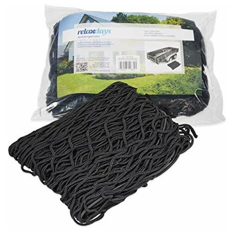 Relaxdays Rete Fermacarico, Elastica, Per Rimorchio Auto, Protezione Portapacchi, 3 X 2 Metri, Sicurezza Carico, Nero 3 Relaxdays Rete Fermacarico, Elastica, Per Rimorchio Auto, Protezione Portapacchi, 3 X 2 Metri, Sicurezza Carico, Nero