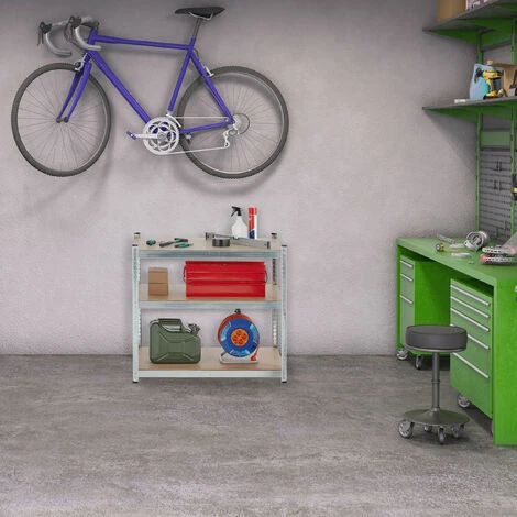 Relaxdays Scaffale In Acciaio, HxLxP 180x100x60 Cm, 5 Ripiani Ad Alta Portata 1250 Kg, Per Garage E Cantina, Argentato 4 Relaxdays Scaffale In Acciaio, HxLxP 180x100x60 Cm, 5 Ripiani Ad Alta Portata 1250 Kg, Per Garage E Cantina, Argentato - immagine 2