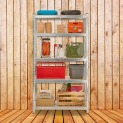 Relaxdays Scaffale In Acciaio, HxLxP 180x100x60 Cm, 5 Ripiani Ad Alta Portata 1250 Kg, Per Garage E Cantina, Argentato 11 Relaxdays Scaffale In Acciaio, HxLxP 180x100x60 Cm, 5 Ripiani Ad Alta Portata 1250 Kg, Per Garage E Cantina, Argentato -Offerta economica Michelin 70937644 5