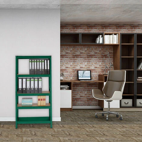 Relaxdays Scaffale In Acciaio, HxLxP 150x75x30 Cm, 5 Ripiani Ad Alta Portata 875 Kg, Per Garage E Cantina, Verde Scuro 4 Relaxdays Scaffale In Acciaio, HxLxP 150x75x30 Cm, 5 Ripiani Ad Alta Portata 875 Kg, Per Garage E Cantina, Verde Scuro - immagine 2