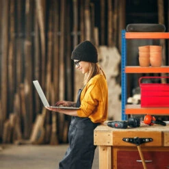 Relaxdays Scaffale In Acciaio, HLP 180x90x40 Cm, 5 Ripiani Ad Alta Portata 1375 Kg, Per Garage E Cantina, Blu Arancione 9 Relaxdays Scaffale In Acciaio, HLP 180x90x40 Cm, 5 Ripiani Ad Alta Portata 1375 Kg, Per Garage E Cantina, Blu Arancione -Offerta economica Michelin 71910572 3