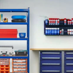 2x Scaffali In Metallo, 1325 Kg Capacità Di Carico, 180 X 90 X 45 Cm, Scaffalatura Ad Alta Portata Con 5 Ripiani, Blu -Offerta economica Michelin 71989037 5