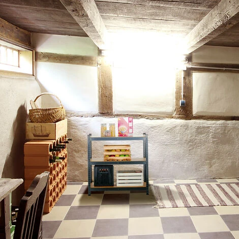 Relaxdays Scaffale In Acciaio, HLP 180 X 90 X 45 Cm, 5 Ripiani Ad Alta Portata 1325 Kg, Per Garage E Cantina, Antracite 7 Relaxdays Scaffale In Acciaio, HLP 180 X 90 X 45 Cm, 5 Ripiani Ad Alta Portata 1325 Kg, Per Garage E Cantina, Antracite - immagine 5