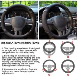 Coprivolante In Pelle In Microfibra Coprivolante Universale Per Auto 38 Cm, Coprivolante Per Auto Antiscivolo Traspirante Morbido Durevole Accessorio Per Auto (nero) -Offerta economica Michelin 73829671 2